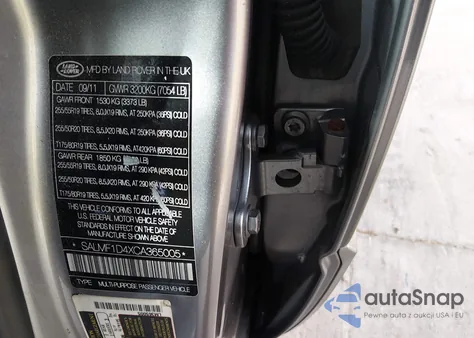 2012 Land Rover Range Rover Hse from USA, damaged, VIN SALMF1D4XCA365005